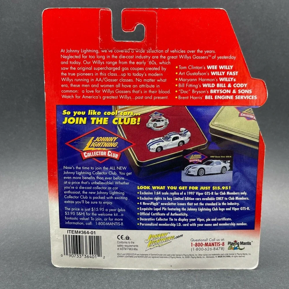 Johnny Lightning‎ Willys Gassers Wee Willy Tom Clinton Coupe Car Brown 164 Scale